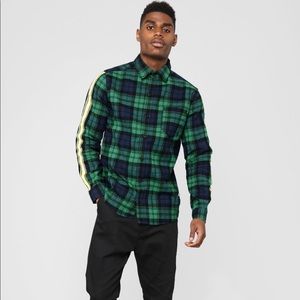 Freestyle Long Sleeve Flannel Top - Green